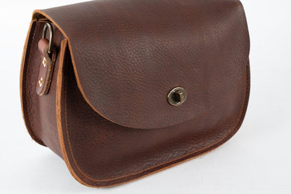 Vivian Satchel - Leather Crossbody - Saddle - IN STOCK