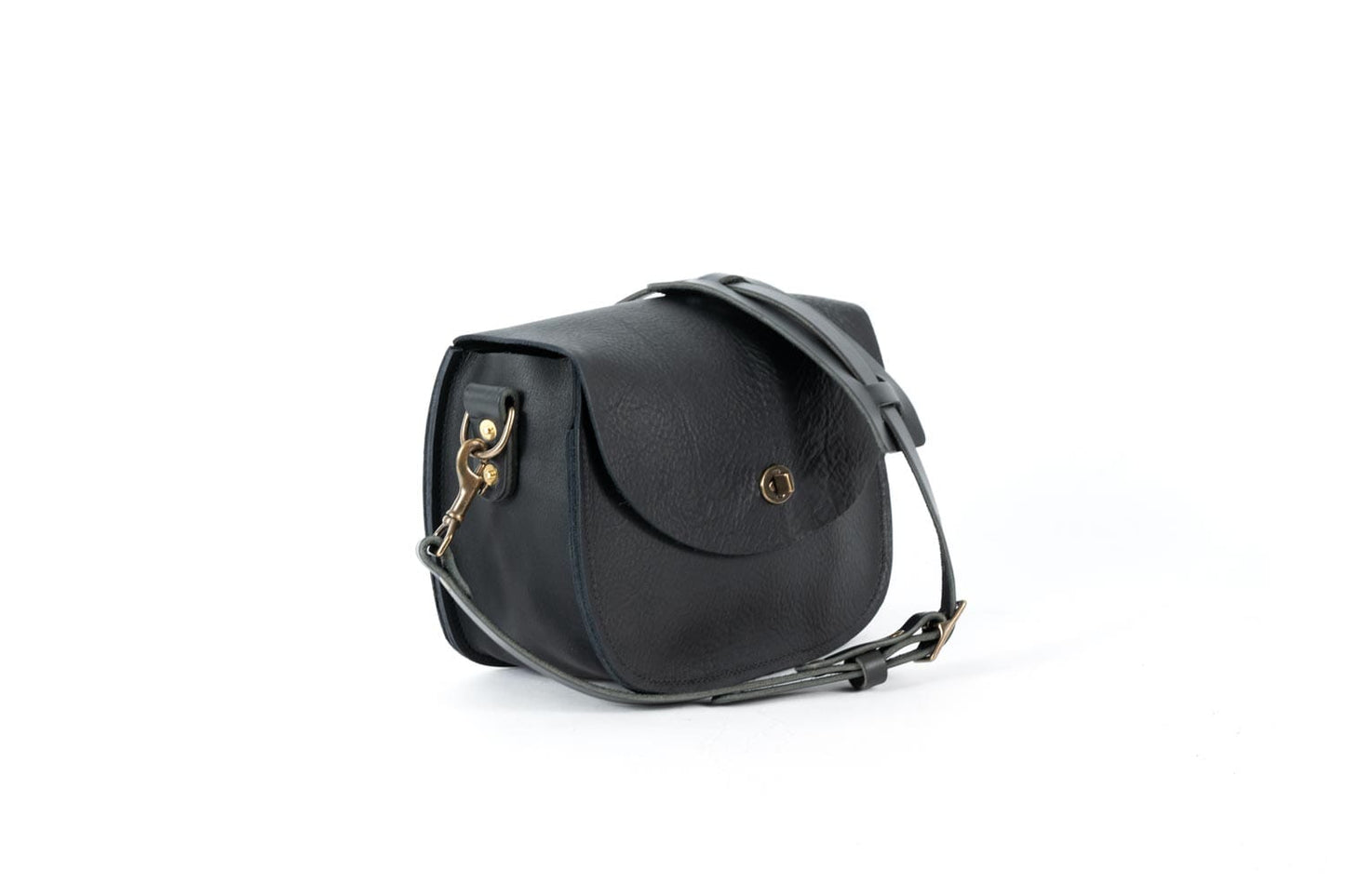 VIVIAN SATCHEL LEATHER CROSSBODY DELUXE - BLACK