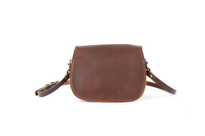 Vivian Satchel - Leather Crossbody - Saddle - IN STOCK