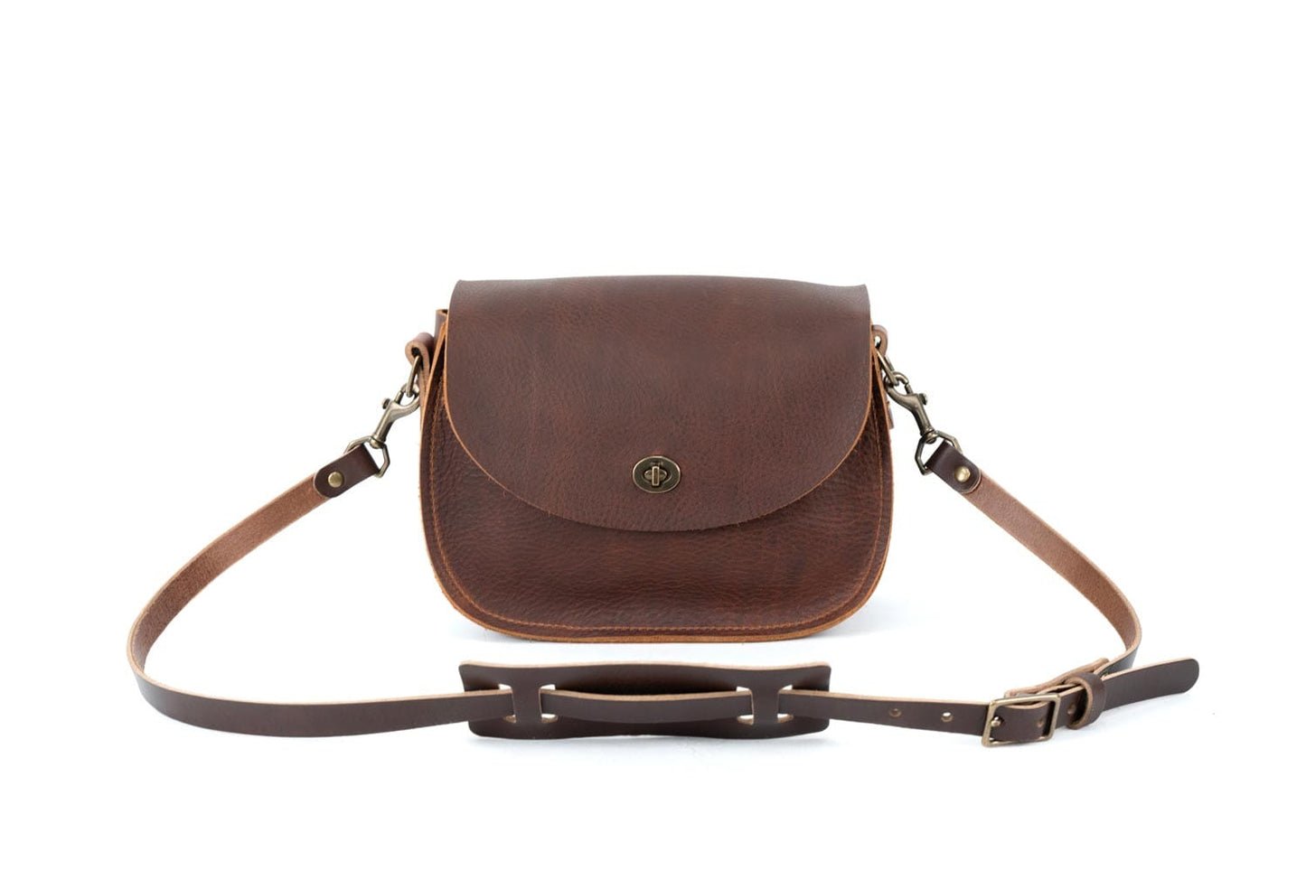 Vivian Satchel - Leather Crossbody - Saddle - IN STOCK