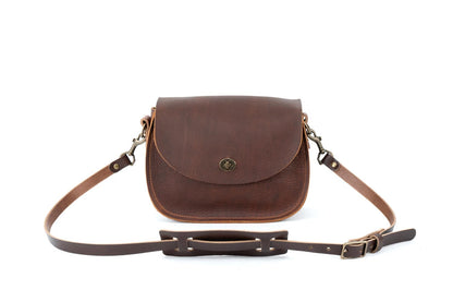 Vivian Satchel - Leather Crossbody - Saddle