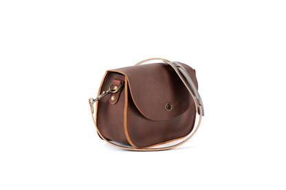 Vivian Satchel - Leather Crossbody - Saddle - IN STOCK