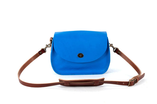 Vivian Satchel - Leather Crossbody - Deluxe - Ocean Blue