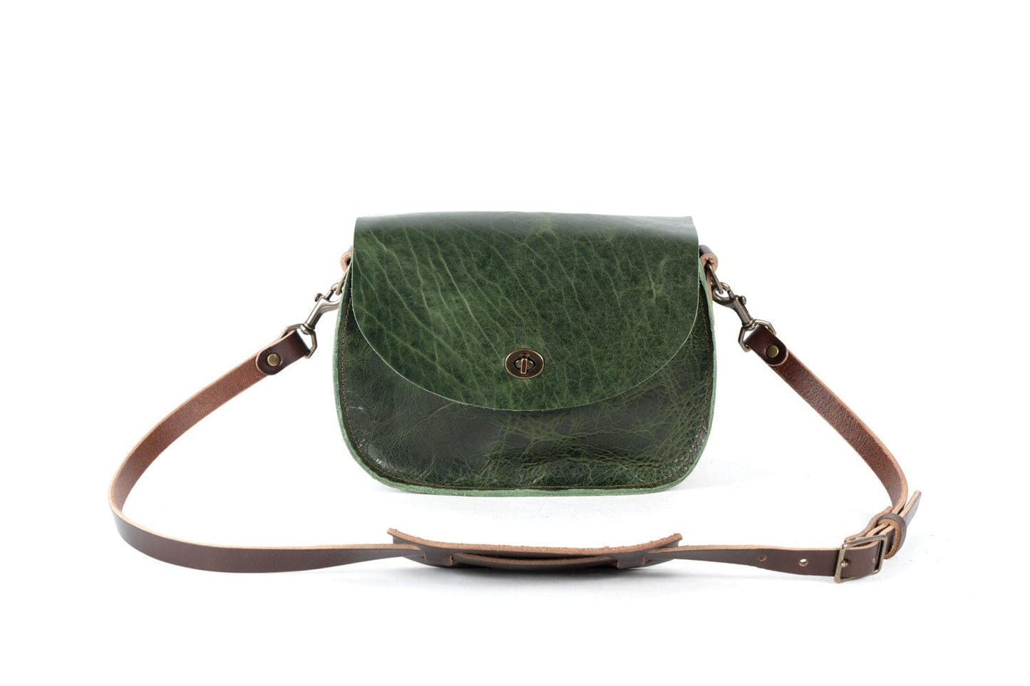 VIVIAN SATCHEL - LEATHER CROSSBODY - JADE BISON