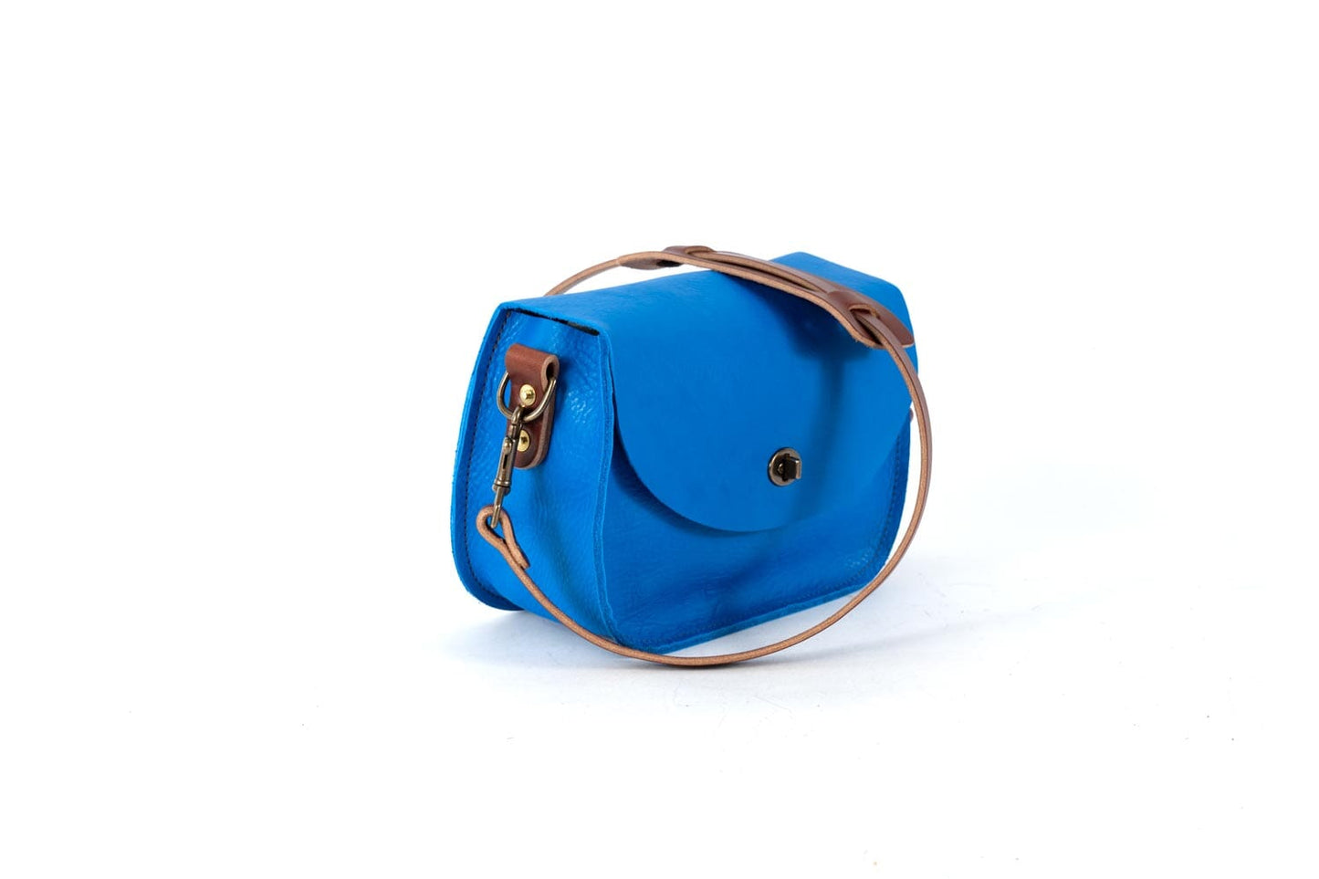 Vivian Satchel - Leather Crossbody - Ocean Blue