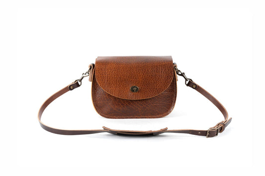 VIVIAN SATCHEL - LEATHER CROSSBODY - SMALL - COGNAC BISON