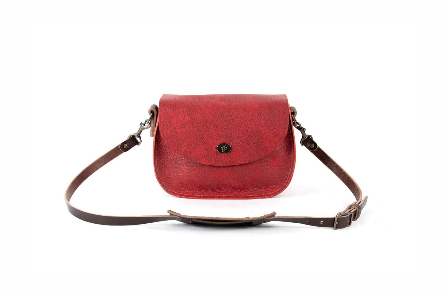 VIVIAN SATCHEL - LEATHER CROSSBODY - SMALL - CRANBERRY