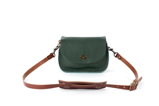 VIVIAN SATCHEL - LEATHER CROSSBODY - SMALL - FOREST GREEN