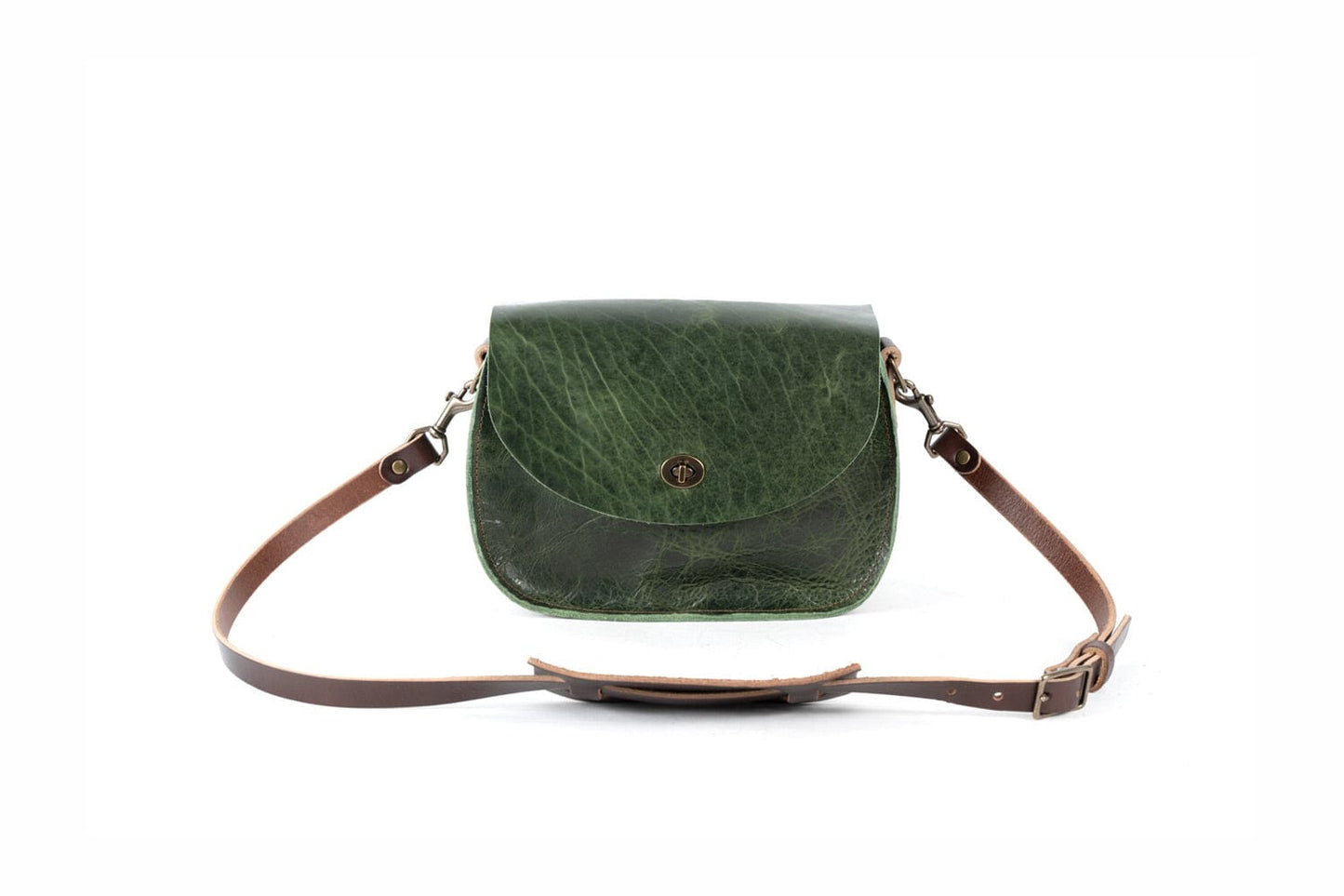 VIVIAN SATCHEL - LEATHER CROSSBODY - SMALL - JADE BISON