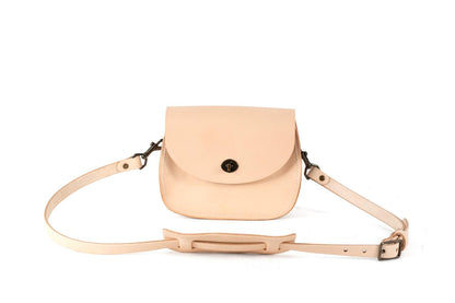 VIVIAN SATCHEL - LEATHER CROSSBODY - SMALL - NATURAL VEG TAN - IN STOCK