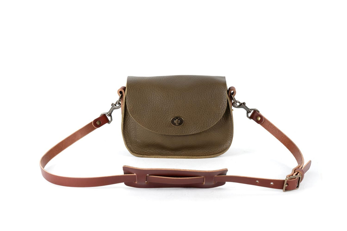 VIVIAN SATCHEL - LEATHER CROSSBODY - SMALL - OLIVE