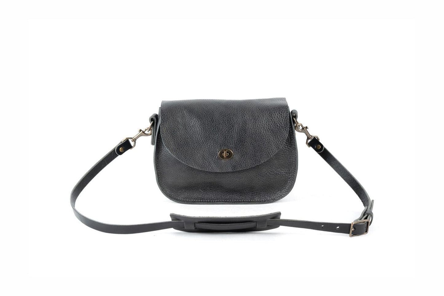 VIVIAN SATCHEL LEATHER CROSSBODY - SMALL - RAVEN