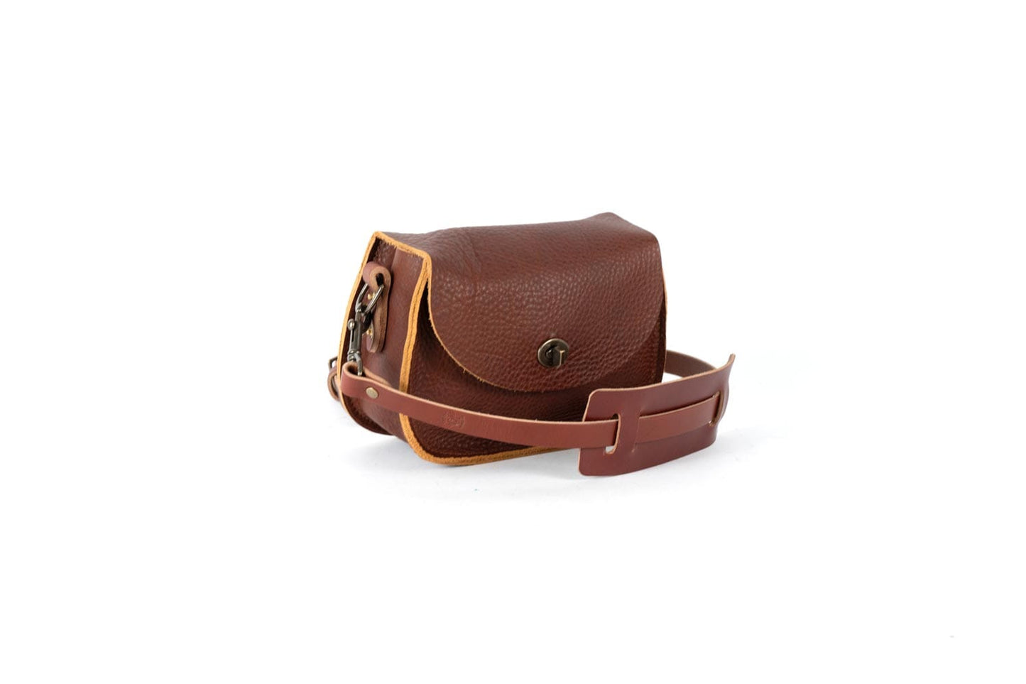 VIVIAN SATCHEL - LEATHER CROSSBODY - SMALL - SADDLE - IN STOCK