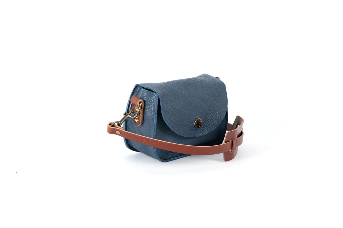 VIVIAN SATCHEL - LEATHER CROSSBODY - SMALL - SMOKEY BLUE - IN STOCK