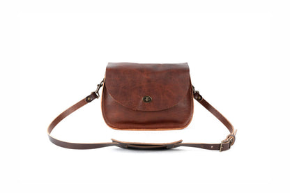 VIVIAN SATCHEL - LEATHER CROSSBODY - SMALL - WHISKY BISON