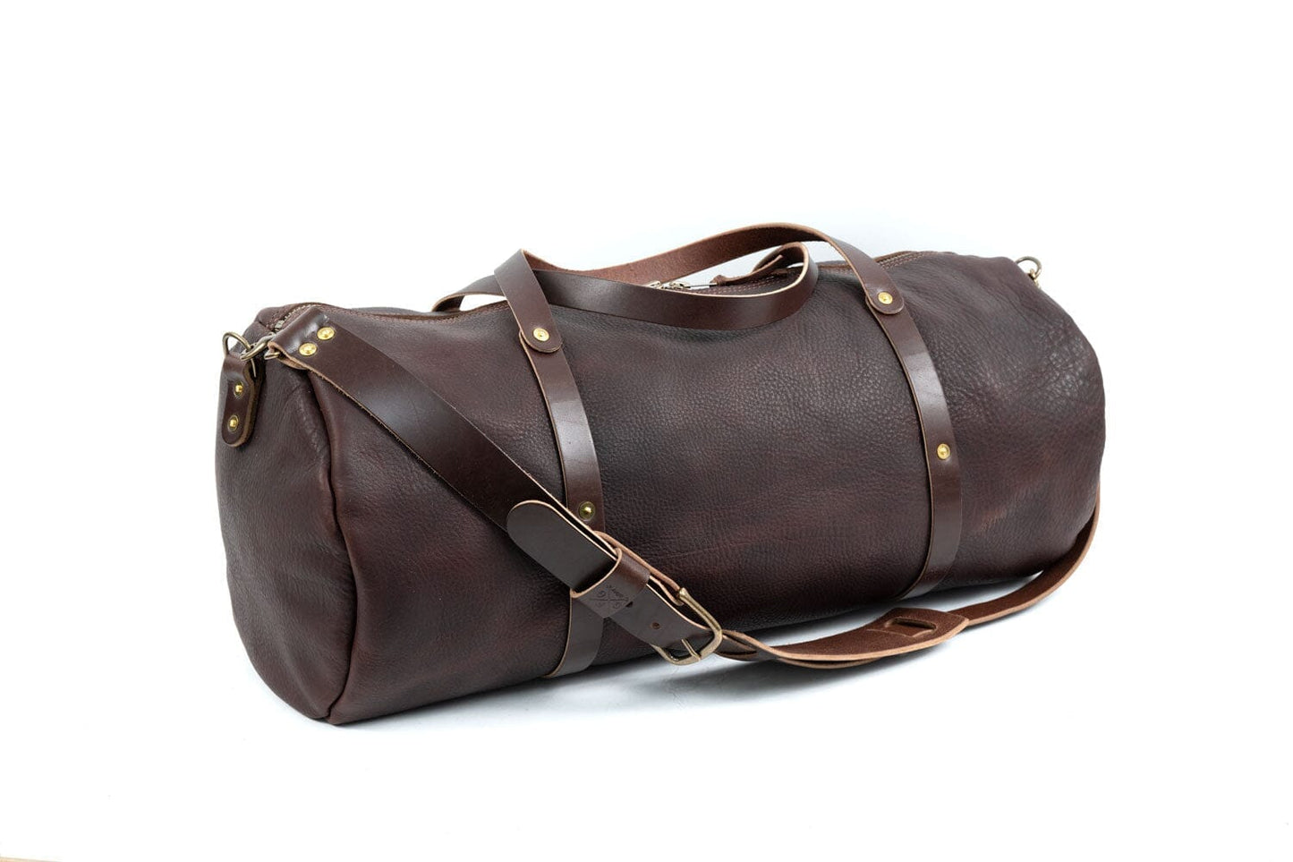 WILLIAM LEATHER DUFFLE BAG - CHERRY BISON