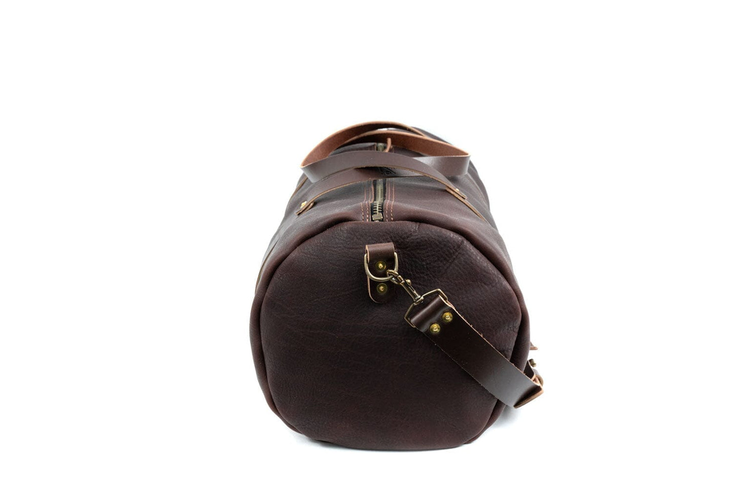 WILLIAM LEATHER DUFFLE BAG - CHERRY BISON