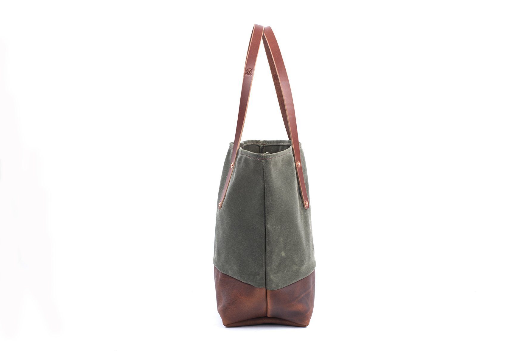 Personalised Leather and Canvas Tote Bag - Grey Canvas with Black Leather, Zip Top Closure - Handmade, Durable, and Stylish