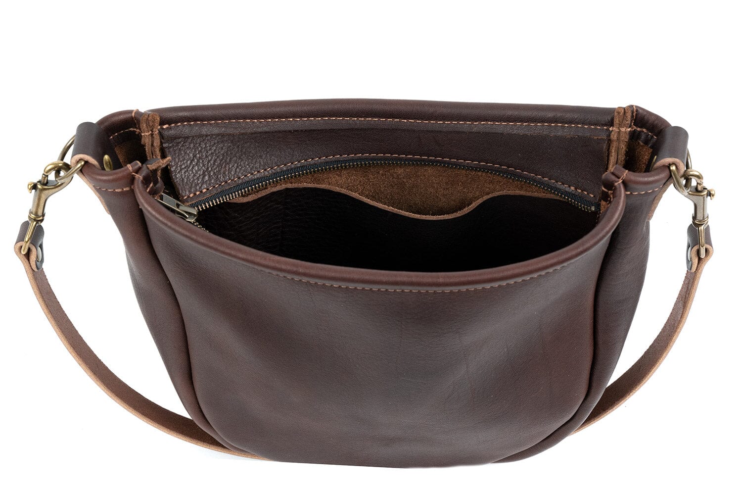 Celeste Leather Hobo Bag - Black Bison - Go Forth Goods ®