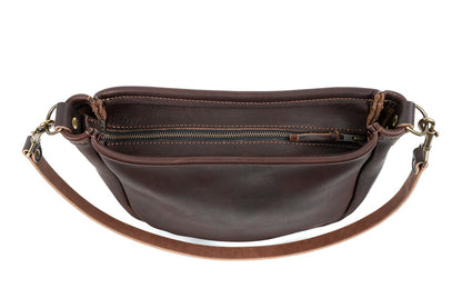 Celeste Leather Hobo Bag - Saddle