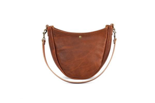 Celeste Leather Hobo Bag - Saddle - Go Forth Goods ®