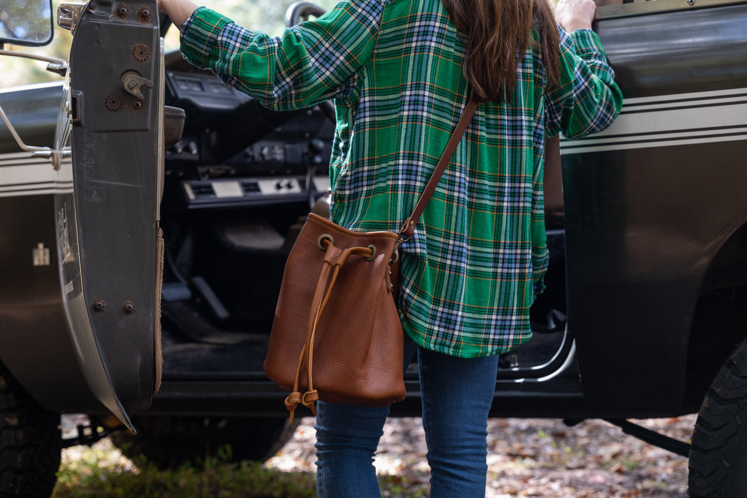 Celeste Leather Hobo Bag - Black Bison - Go Forth Goods ®