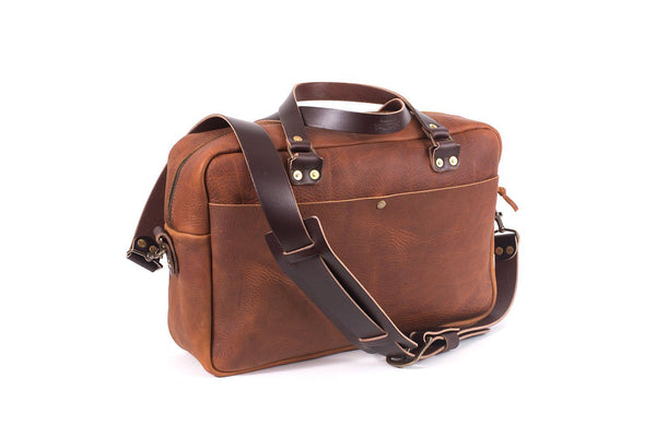 Handmade leather briefcase and leather laptop bag - Cooper Satchel - Go  Forth Goods ®