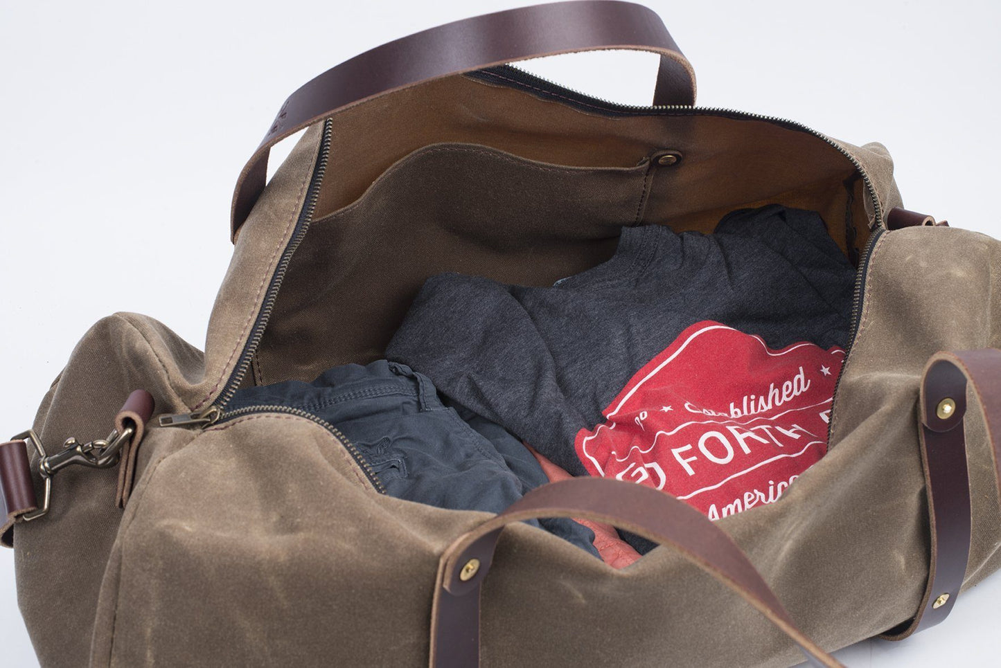 WILLIAM WAXED CANVAS WEEKENDER DUFFLE BAG