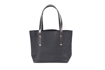 AVERY LEATHER TOTE BAG - MEDIUM - BLACK