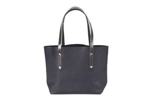 AVERY LEATHER TOTE BAG - MEDIUM - BLACK