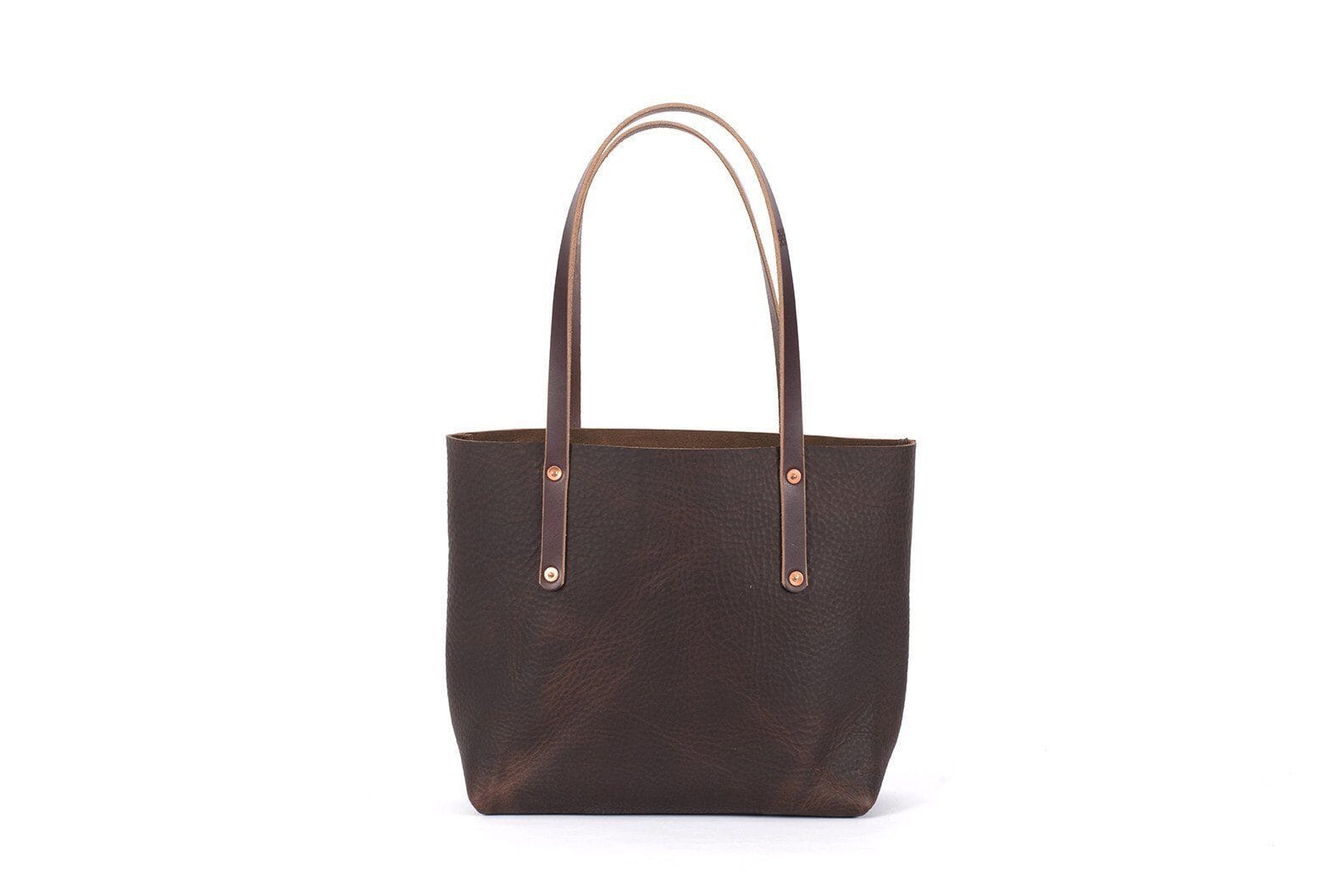 leather tote bag, full grain leather bag - mocha color - Avery Tote Medium