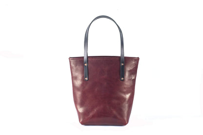 AVERY LEATHER TOTE BAG - SLIM LARGE - OXBLOOD