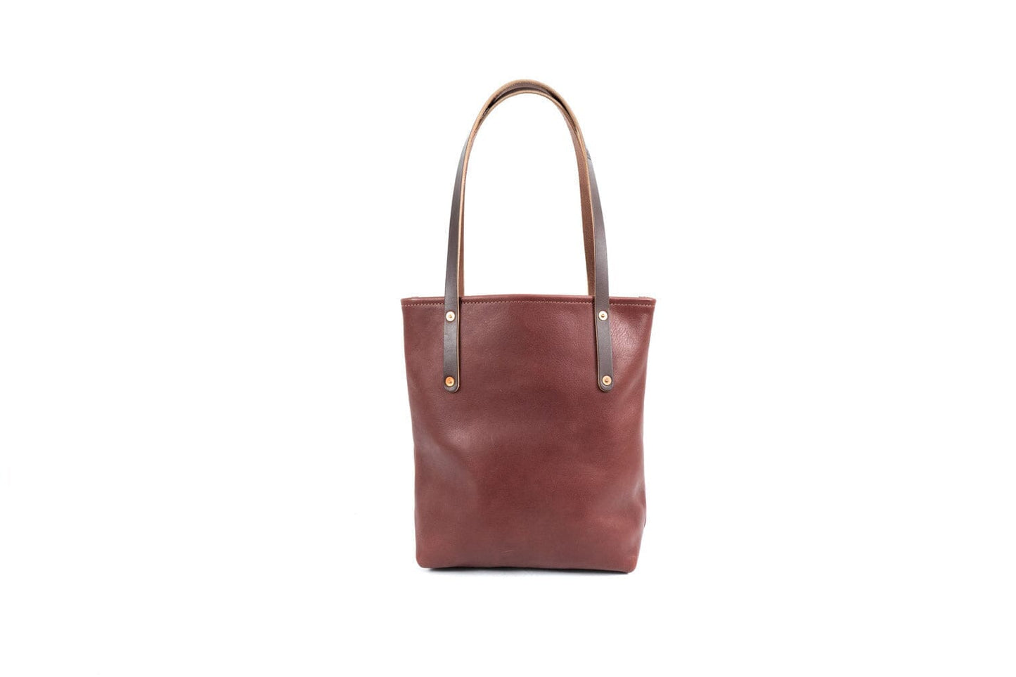 AVERY LEATHER TOTE BAG - SLIM MEDIUM - MERLOT