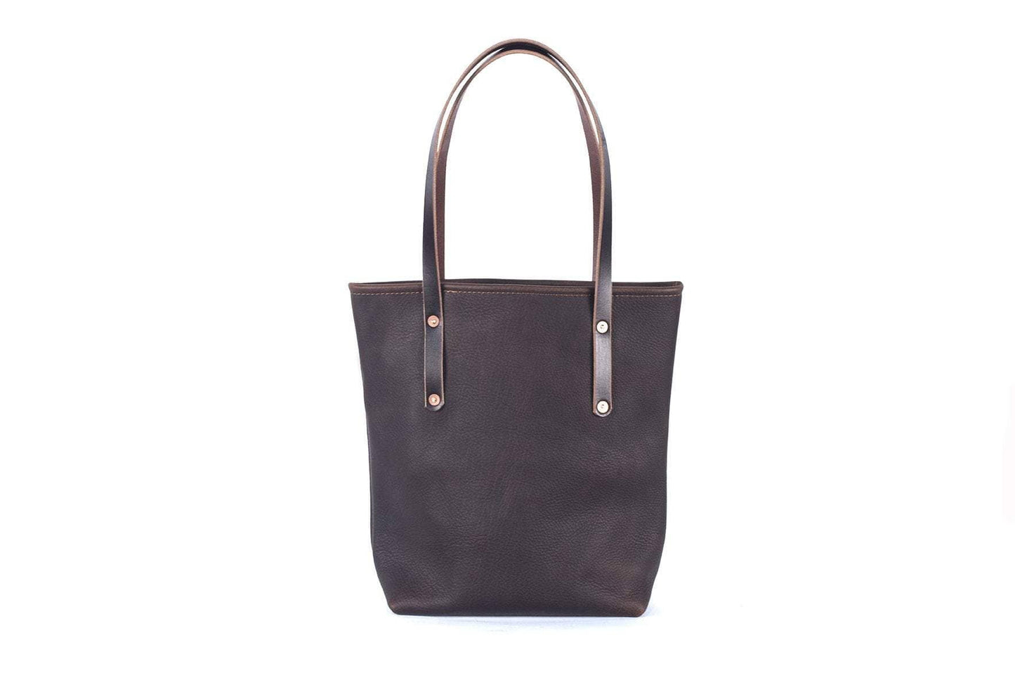 AVERY LEATHER TOTE BAG - SLIM MEDIUM - MOCHA