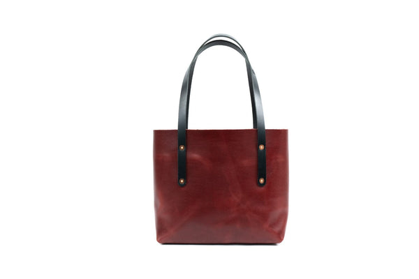 Le Slim Box Tote in Oxblood