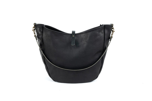 Celeste Leather Hobo Bag - Large - Black