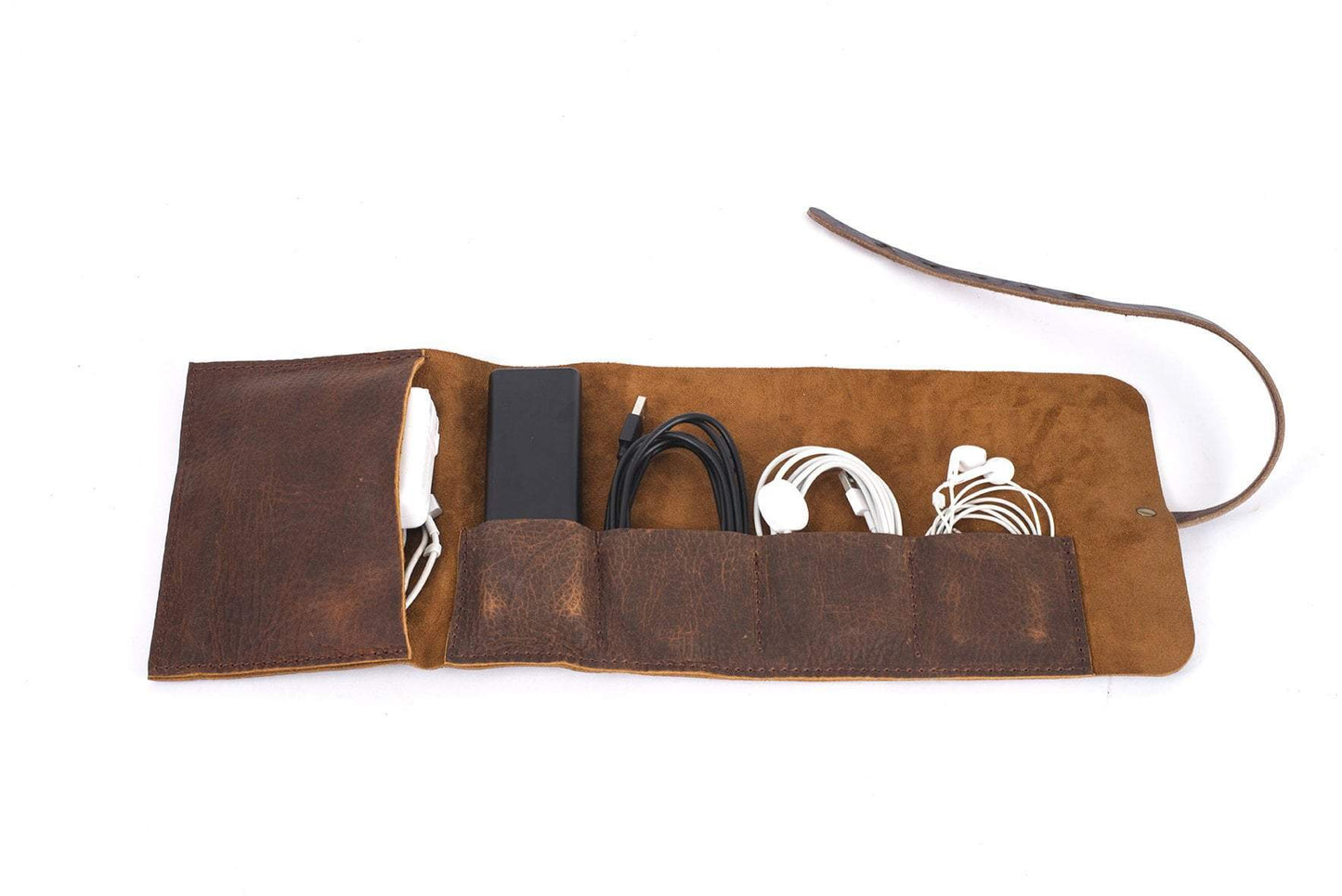 LEATHER CHARGING CABLE ROLL