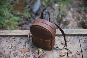 CLASSIC ZIPPERED SMALL LEATHER BACKPACK PURSE - Go Forth Goods ®