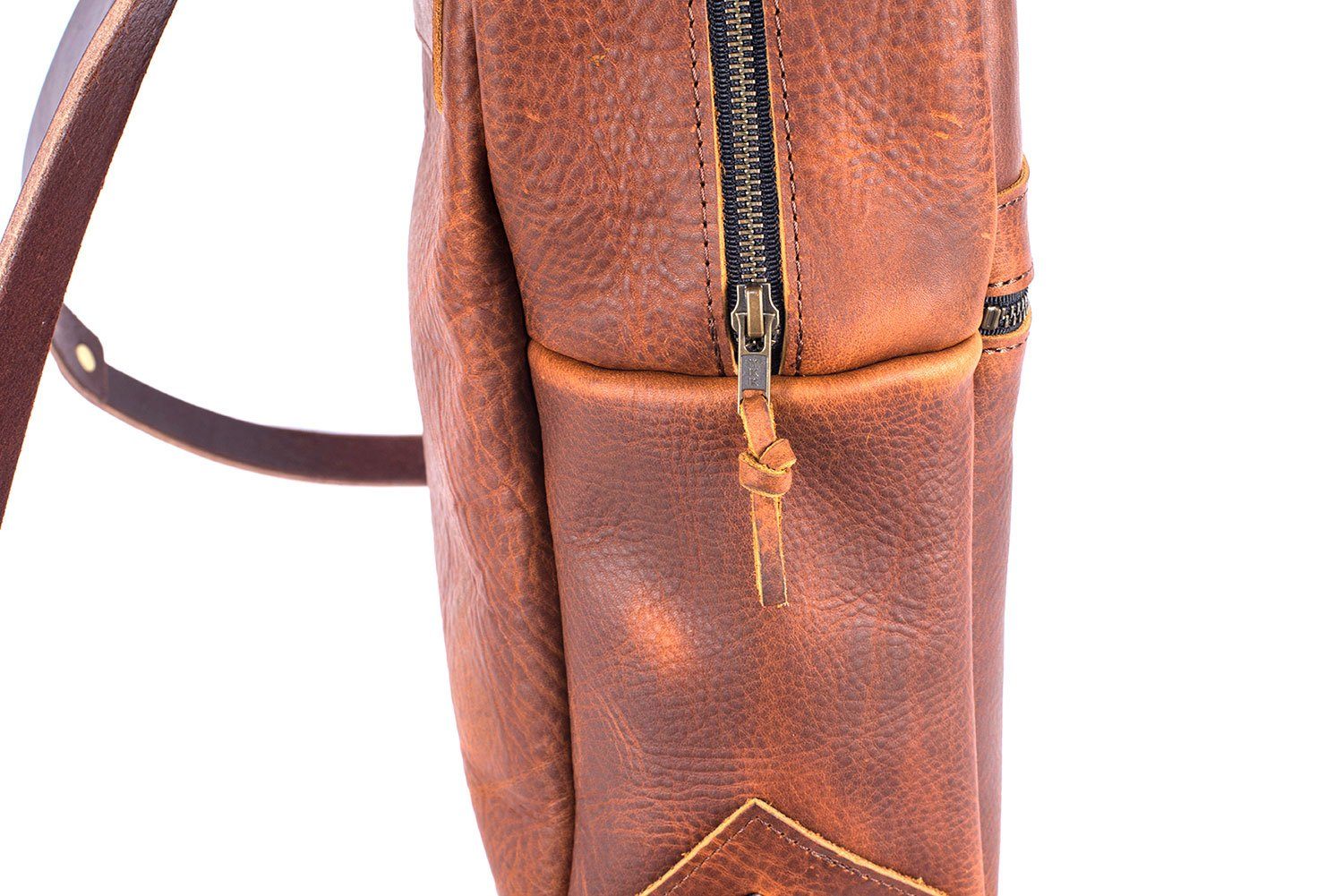 CLASSIC ZIPPERED SMALL LEATHER BACKPACK PURSE (RTS) - Go Forth Goods ®
