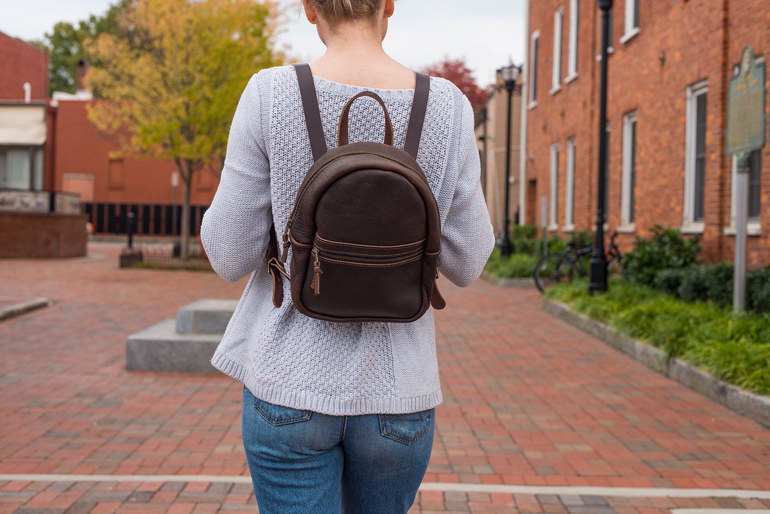 Women's Bowknot Polka Dot Cute Mini Backpack/Shoulder Bag