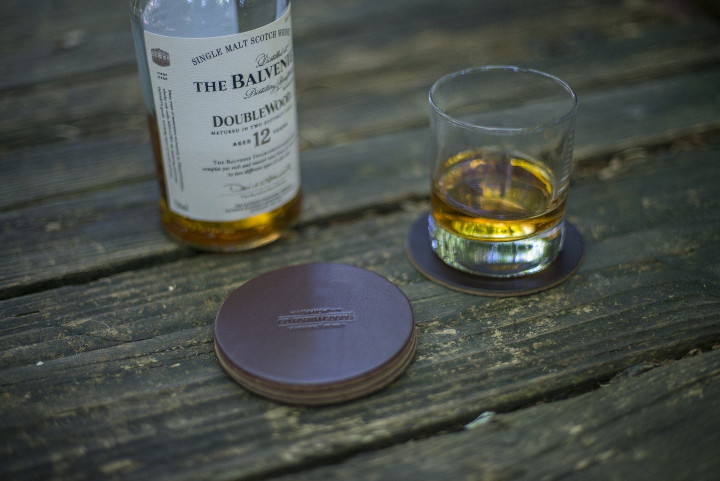 LEATHER COASTER SET