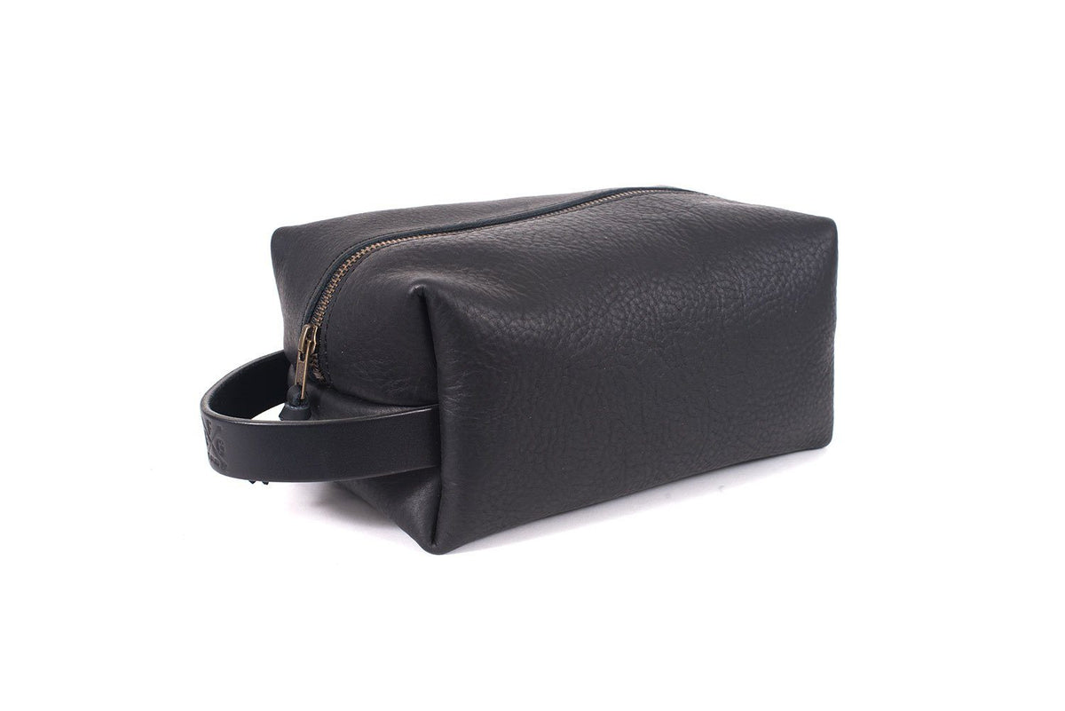 Small leather dopp kit hot sale