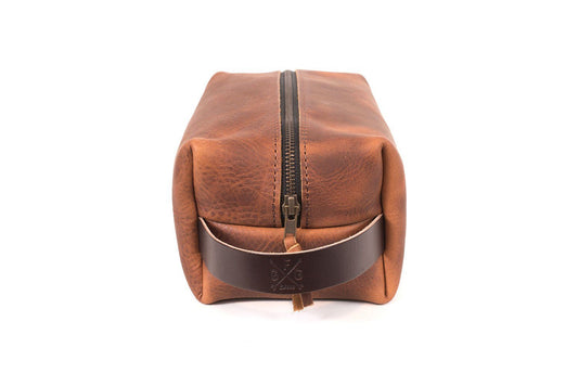 LEATHER SHAVE KIT - LEATHER TOILETRY BAG - LEATHER DOPP KIT