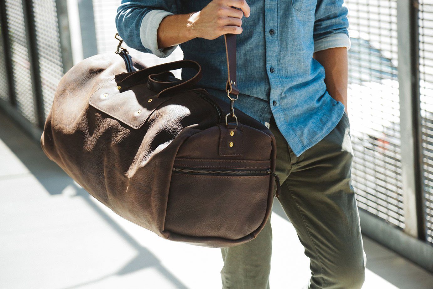 HOFFMAN LEATHER WEEKENDER DUFFLE BAG - Go Forth Goods ®