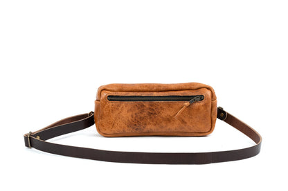 LEATHER FANNY PACK / LEATHER WAIST BAG - PEANUT BISON