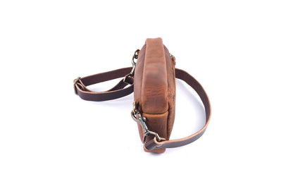 LEATHER FANNY PACK / LEATHER WAIST BAG - MOCHA