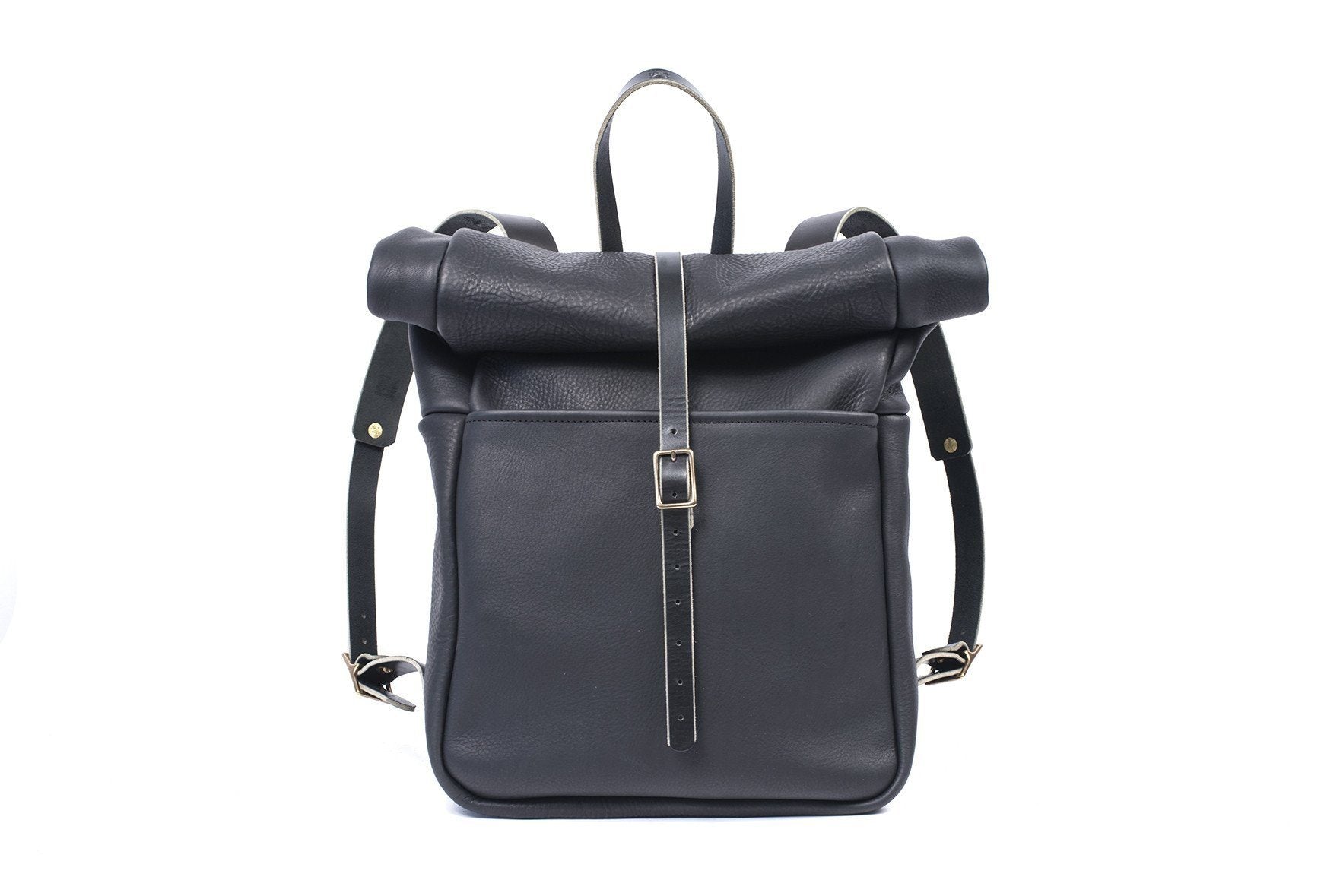 Future Glory Leather Roll deals Top Backpack in Noir