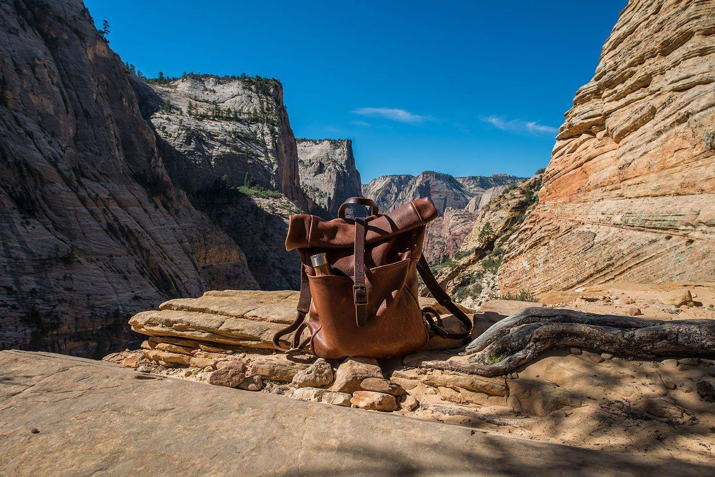 GRANT LEATHER ROLL TOP RUCKSACK BACKPACK - IN STOCK