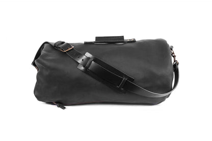 GUNNAR ZIPPERED LEATHER DUFFLE BAG - MILITARY STYLE DUFFLE BAG - IN STOCK