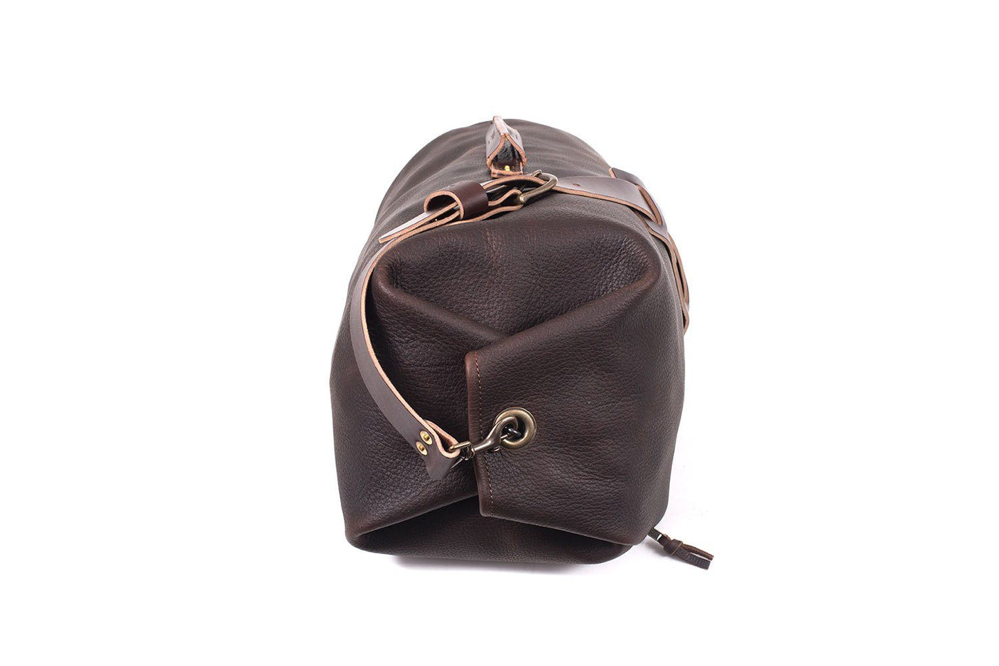 GUNNAR ZIPPERED LEATHER DUFFLE BAG - MILITARY STYLE DUFFLE BAG - IN STOCK